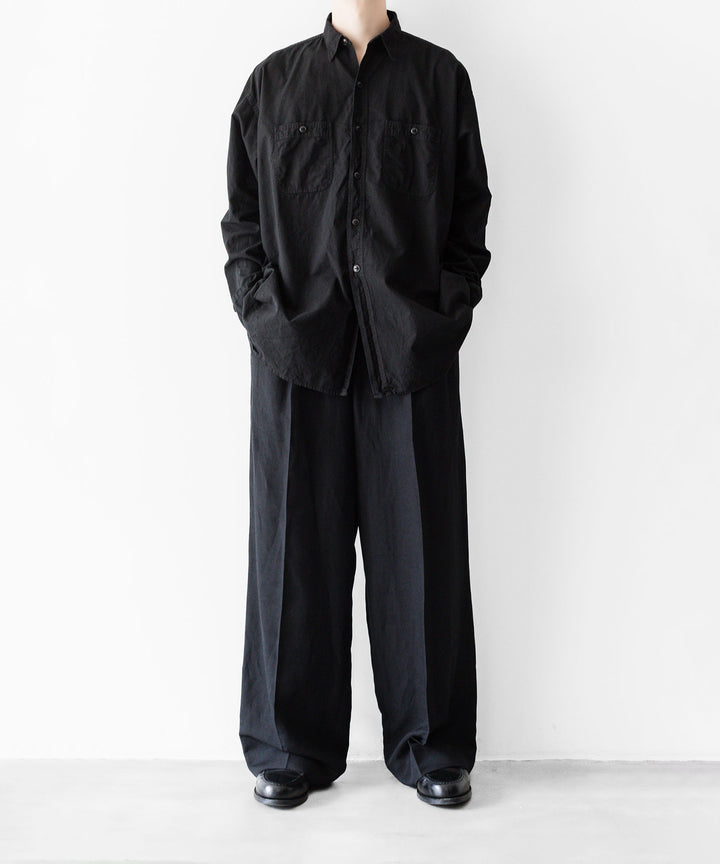 INTÉRIM - インテリムのBLACK SURFAR GARMENT DYE HYPER BIG MIL WORK SHIRT TYPE2のBLACK公式通販サイトsession福岡セレクトショップ