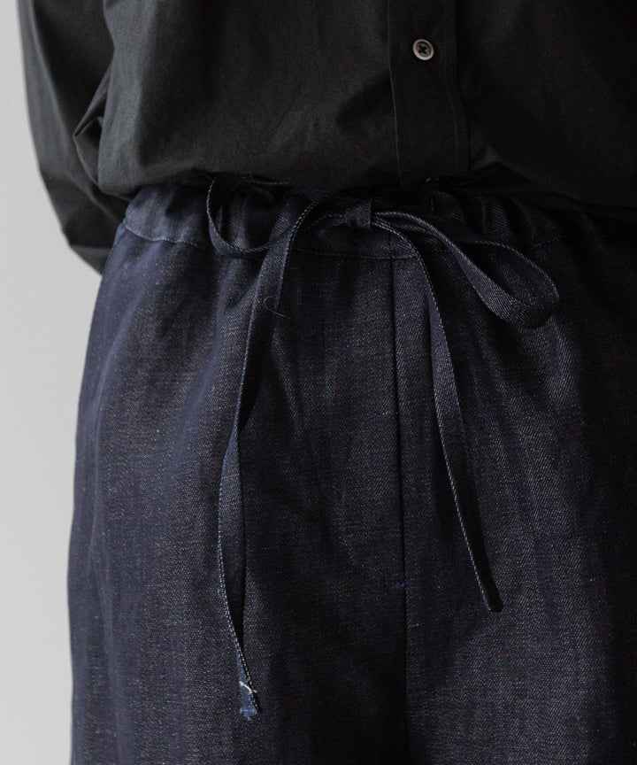 INTÉRIM - インテリムのLINEN DENIM TAPERED EASY PANTS - NAVY公式通販サイトsession福岡セレクトショップ