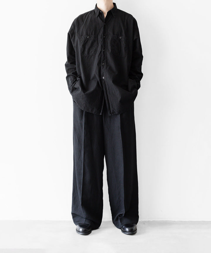 INTÉRIM - インテリムのBLACK SURFAR GARMENT DYE HYPER BIG MIL WORK SHIRT TYPE2のBLACK公式通販サイトsession福岡セレクトショップ