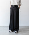 【stein】EXTRA WIDE TROUSERS - BLACK