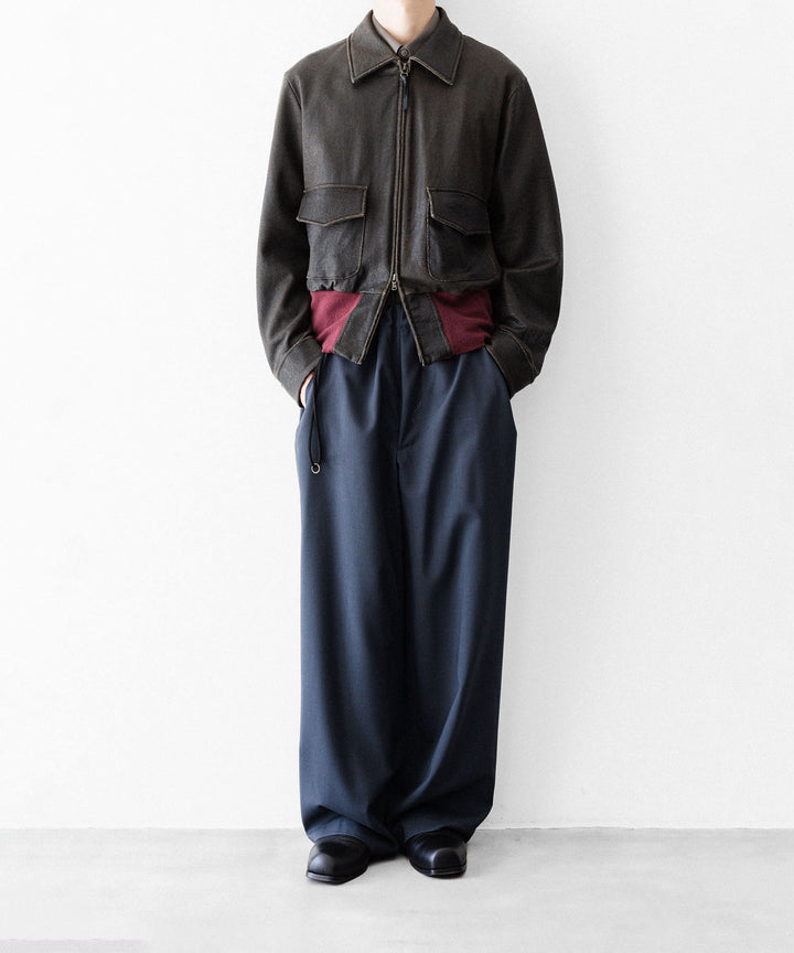 ANTHEM A アンセムエーのCRACK TERRY BLOUSONのBROWN 公式通販サイトsession福岡セレクトショップ