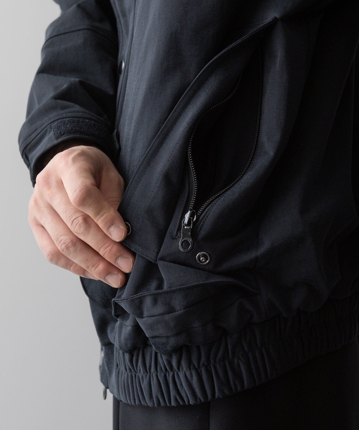 KANEMASA PHIL.-カネマサフィルの36G ECONYL SOLID TECH BLOUSONのBLACK公式通販サイトsession福岡セレクトショップ