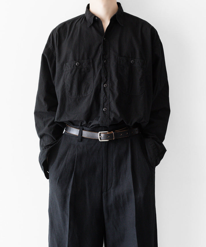 INTÉRIM - インテリムのBLACK SURFAR GARMENT DYE HYPER BIG MIL WORK SHIRT TYPE2のBLACK公式通販サイトsession福岡セレクトショップ
