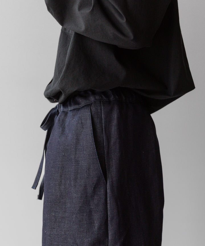 INTÉRIM - インテリムのLINEN DENIM TAPERED EASY PANTS - NAVY公式通販サイトsession福岡セレクトショップ
