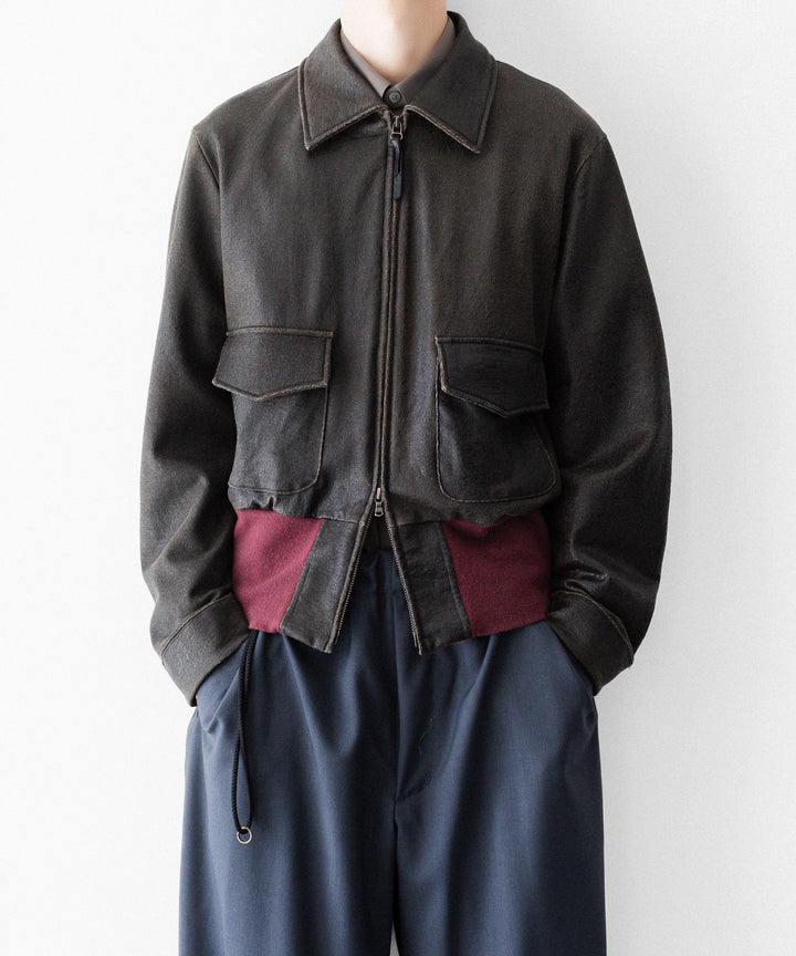 ANTHEM A アンセムエーのCRACK TERRY BLOUSONのBROWN 公式通販サイトsession福岡セレクトショップ