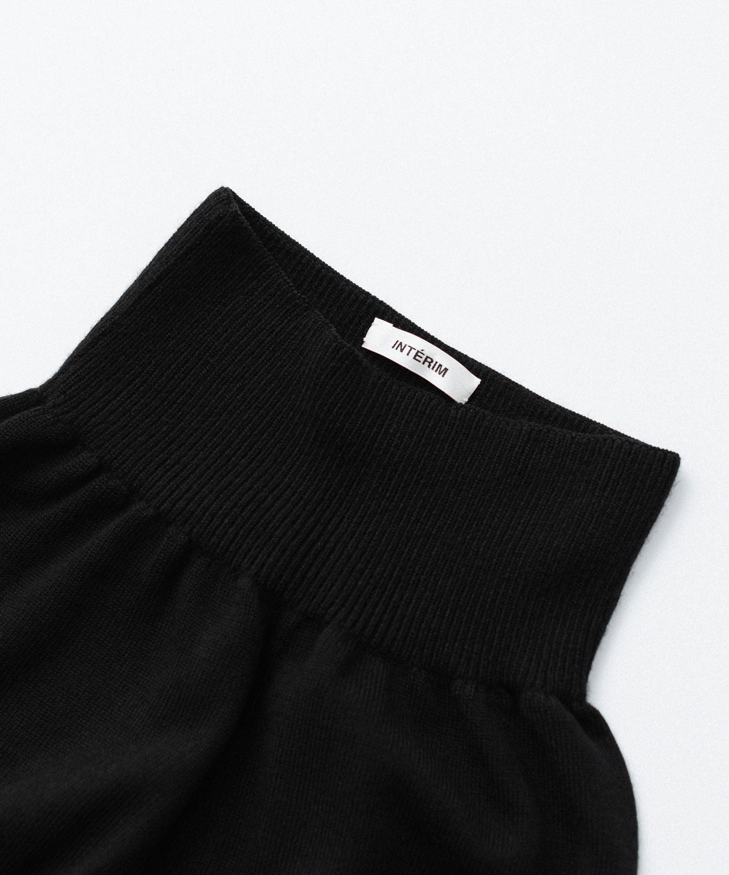 INTÉRIM インテリムのWOOL SILK CASHMERE  DEAD STOCK YARN KNIT INNER PANTSのBLACK公式通販サイトsession福岡セレクトショップ