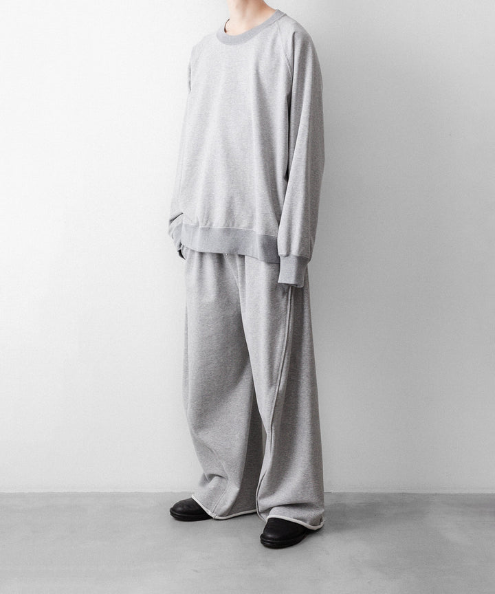 【KANEMASA PHIL.】36G HEATHER DRAPING PANTS - GRAY DYE