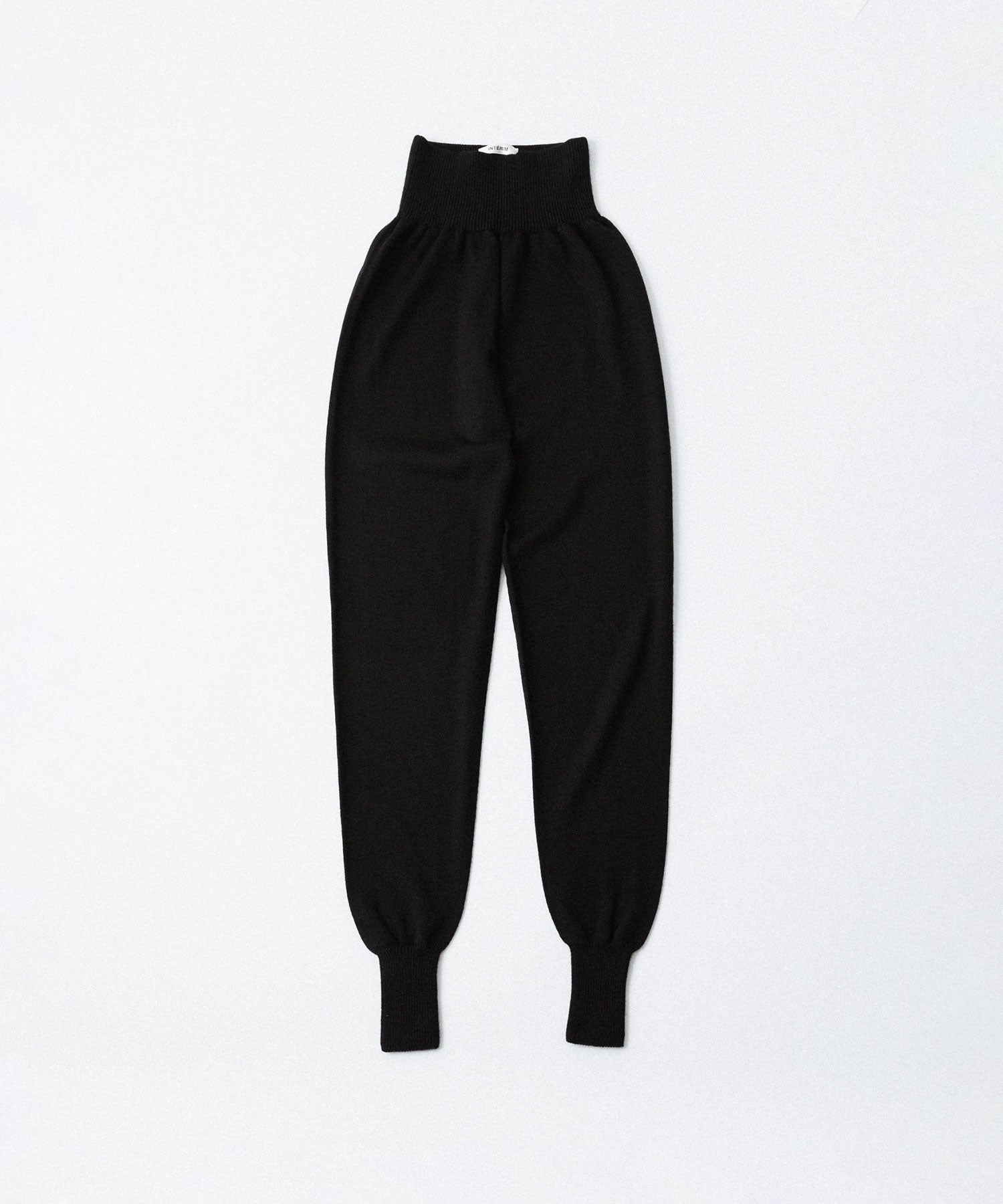 INTÉRIM インテリムのWOOL SILK CASHMERE  DEAD STOCK YARN KNIT INNER PANTSのBLACK公式通販サイトsession福岡セレクトショップ
