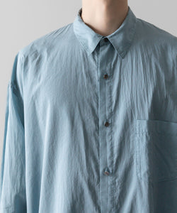 Fujimoto フジモトのWASHED OVER COTTON & SILK SHIRT - DUST BLUEの公式通販サイトsession福岡セレクトショップ