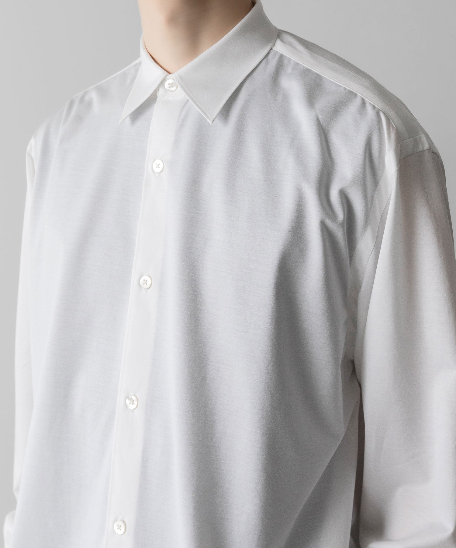 【KANEMASA PHIL.】46G MODEST SHIRT - WHITE