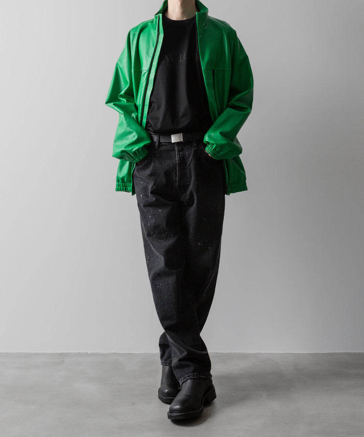 【ssstein】 LEATHER WINDBREAKER JACKET - GREEN