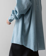 画像をギャラリービューアに読み込む, Fujimoto フジモトのWASHED OVER COTTON &amp; SILK SHIRT - DUST BLUEの公式通販サイトsession福岡セレクトショップ
