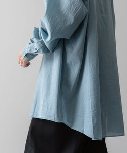 Fujimoto フジモトのWASHED OVER COTTON & SILK SHIRT - DUST BLUEの公式通販サイトsession福岡セレクトショップ