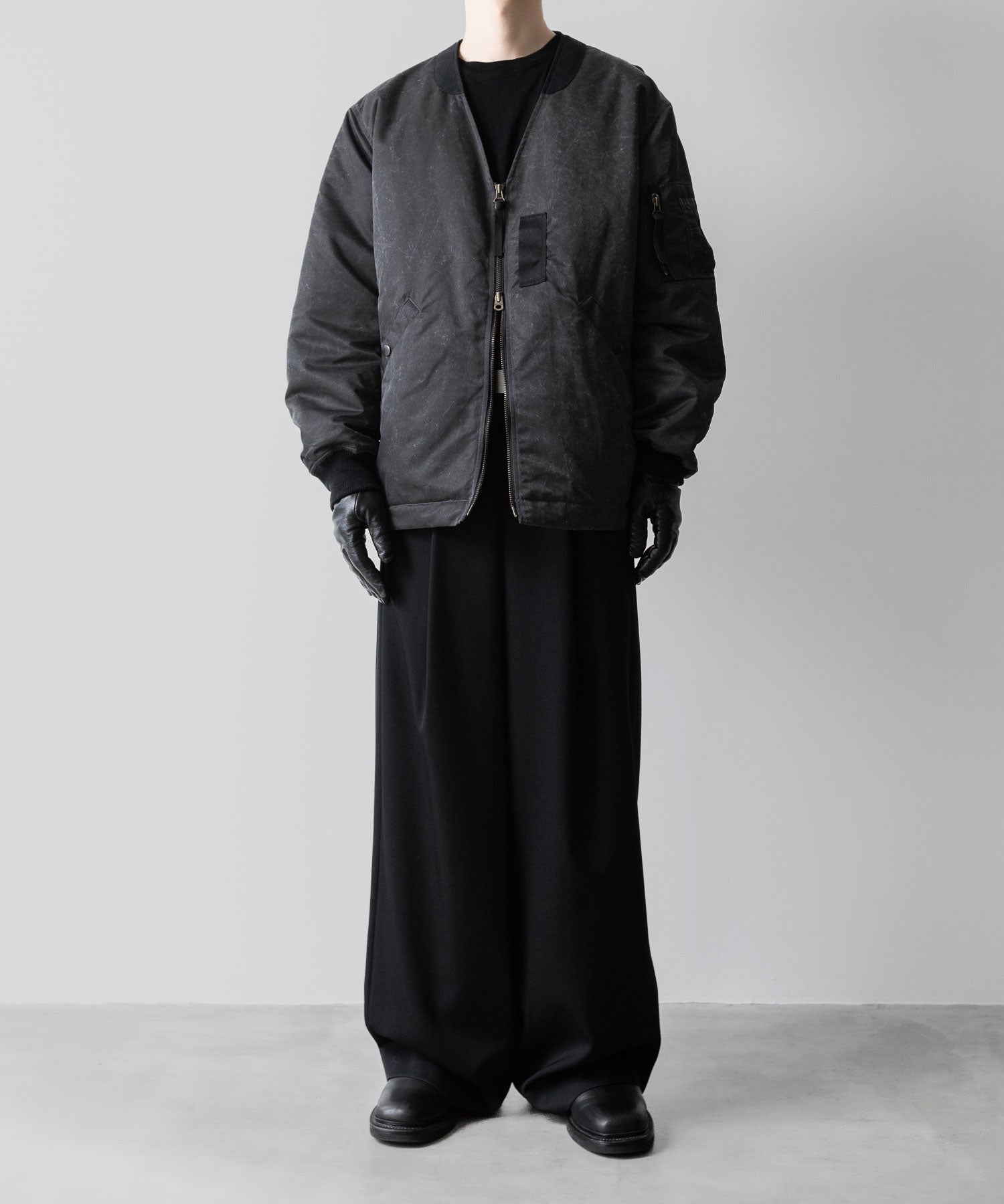  ANTHEM Aアンセムエー のOVERSIZED COLLARLESS MILITARY BLOUSON - BLACKの公式通販サイトsession福岡セレクトショップ