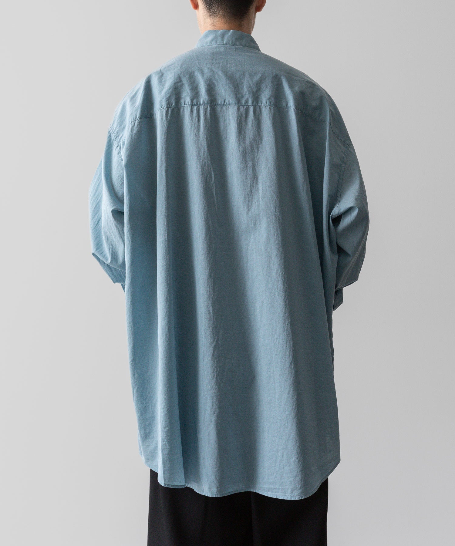 Fujimoto フジモトのWASHED OVER COTTON & SILK SHIRT - DUST BLUEの公式通販サイトsession福岡セレクトショップ