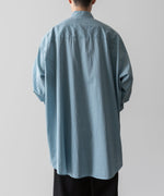 画像をギャラリービューアに読み込む, Fujimoto フジモトのWASHED OVER COTTON &amp; SILK SHIRT - DUST BLUEの公式通販サイトsession福岡セレクトショップ
