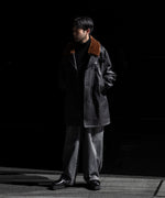 画像をギャラリービューアに読み込む, 【ANTHEM A】LAMB LEATHER TROMPE L&#39;OEIL SHORT COAT - BLACK
