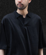画像をギャラリービューアに読み込む, INTÉRIM - インテリムのEXTRA FINE MERINO WOOL JERSEY HYPER BIG SKIPPER SHIRTのBLACK公式通販サイトsession福岡セレクトショップ
