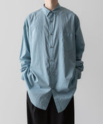 画像をギャラリービューアに読み込む, Fujimoto フジモトのWASHED OVER COTTON &amp; SILK SHIRT - DUST BLUEの公式通販サイトsession福岡セレクトショップ
