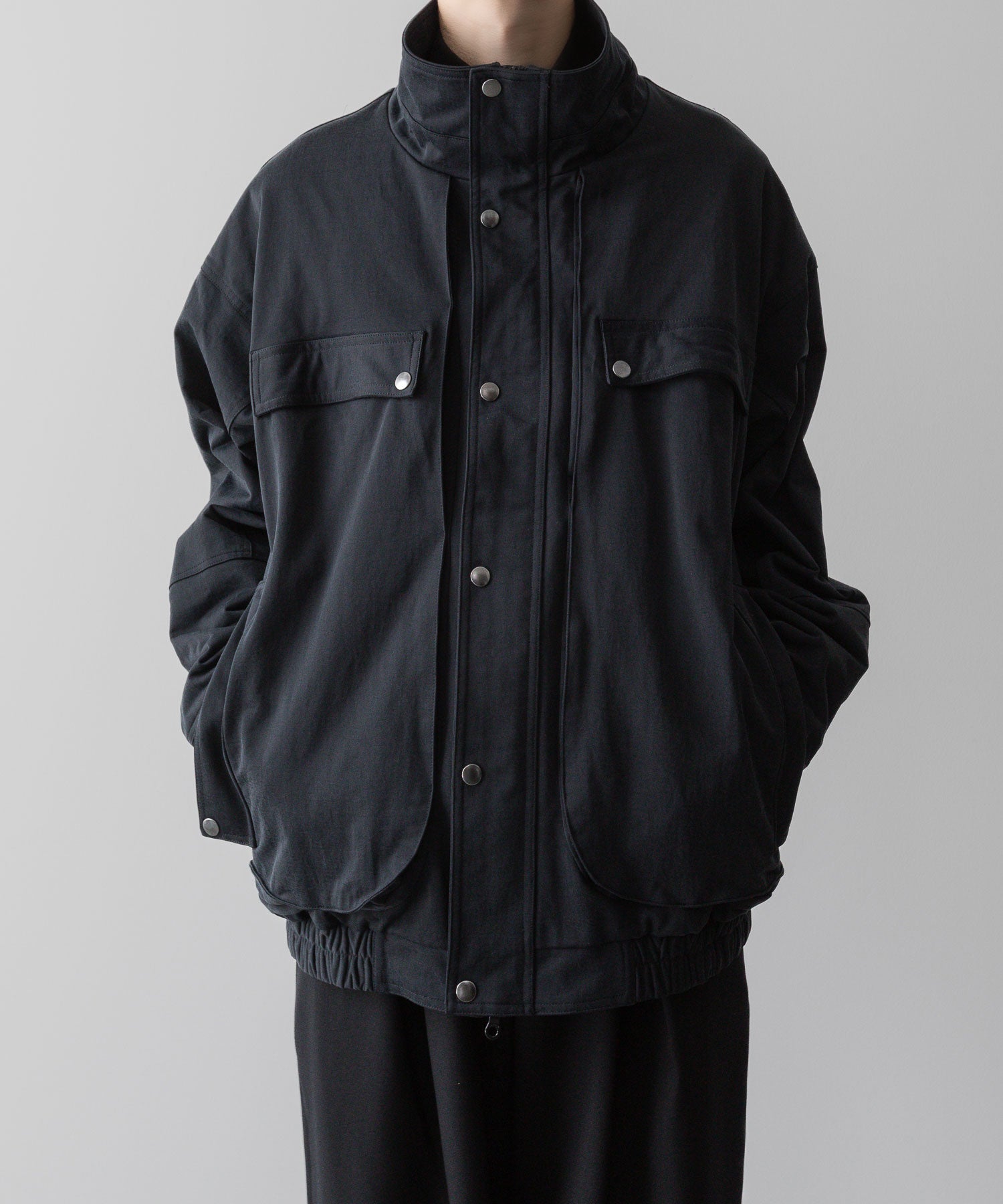 KANEMASA PHIL.-カネマサフィルの36G ECONYL SOLID TECH BLOUSONのBLACK公式通販サイトsession福岡セレクトショップ