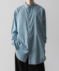 Fujimoto フジモトのWASHED OVER COTTON & SILK SHIRT - DUST BLUEの公式通販サイトsession福岡セレクトショップ