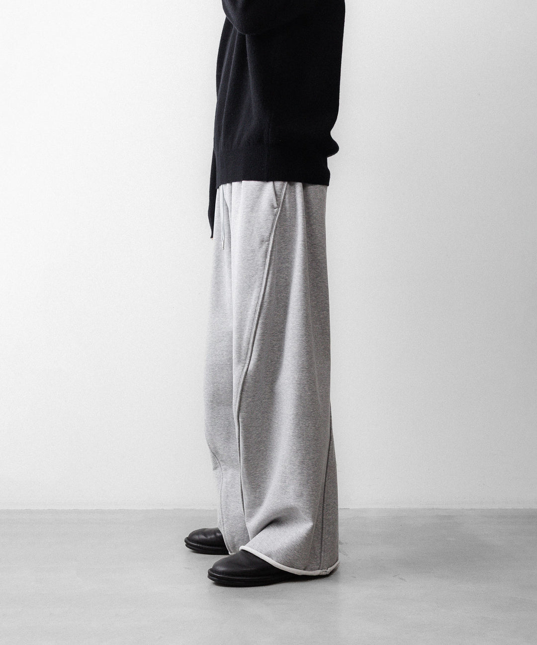 【KANEMASA PHIL.】36G HEATHER DRAPING PANTS - GRAY DYE