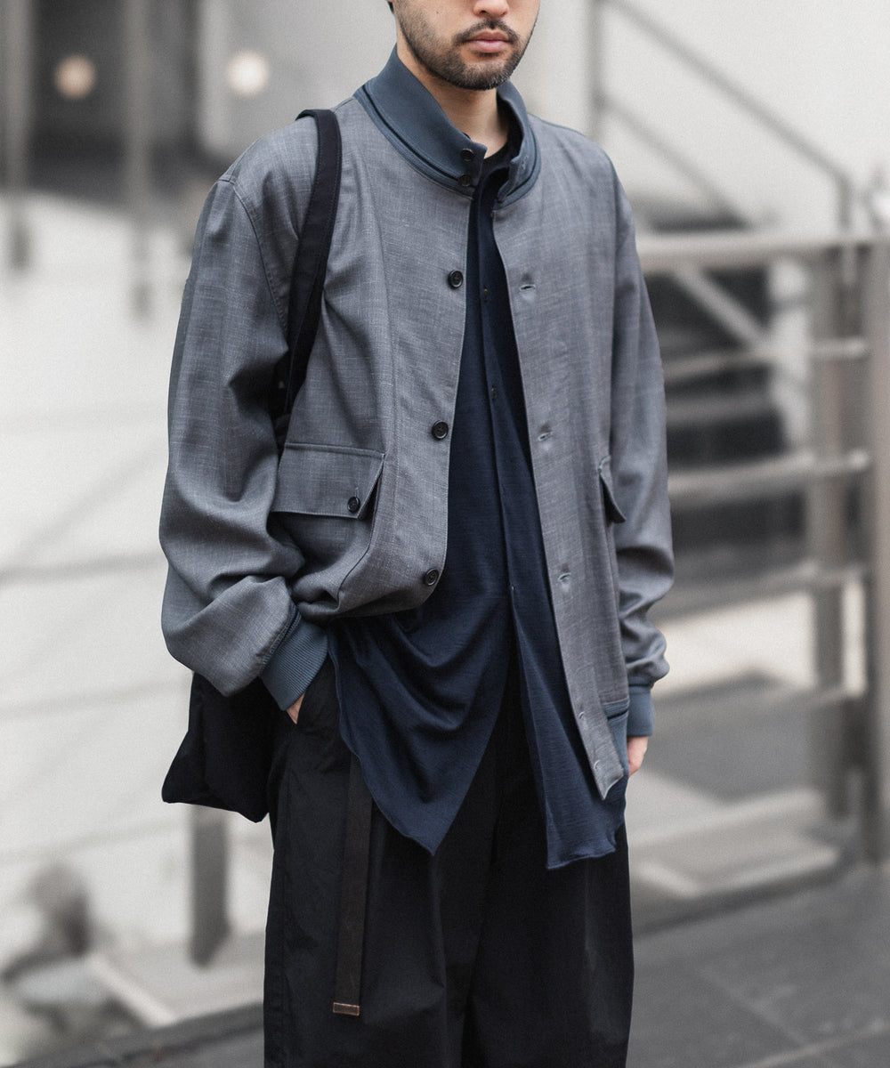 INTÉRIM(インテリム)のHYPER BIG VIRGIN WOOL SILK MOHAIR SUITING RIBBED JACKET - M.GRAY 公式通販サイトsession福岡セレクトショップ