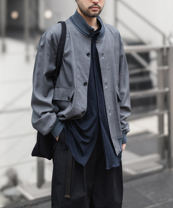 INTÉRIM(インテリム)のHYPER BIG VIRGIN WOOL SILK MOHAIR SUITING RIBBED JACKET - M.GRAY 公式通販サイトsession福岡セレクトショップ