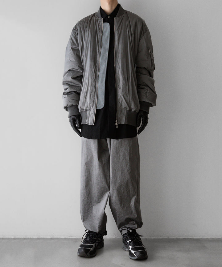 【stein】OVERSIZED FLIGHT JACKET - SILVER