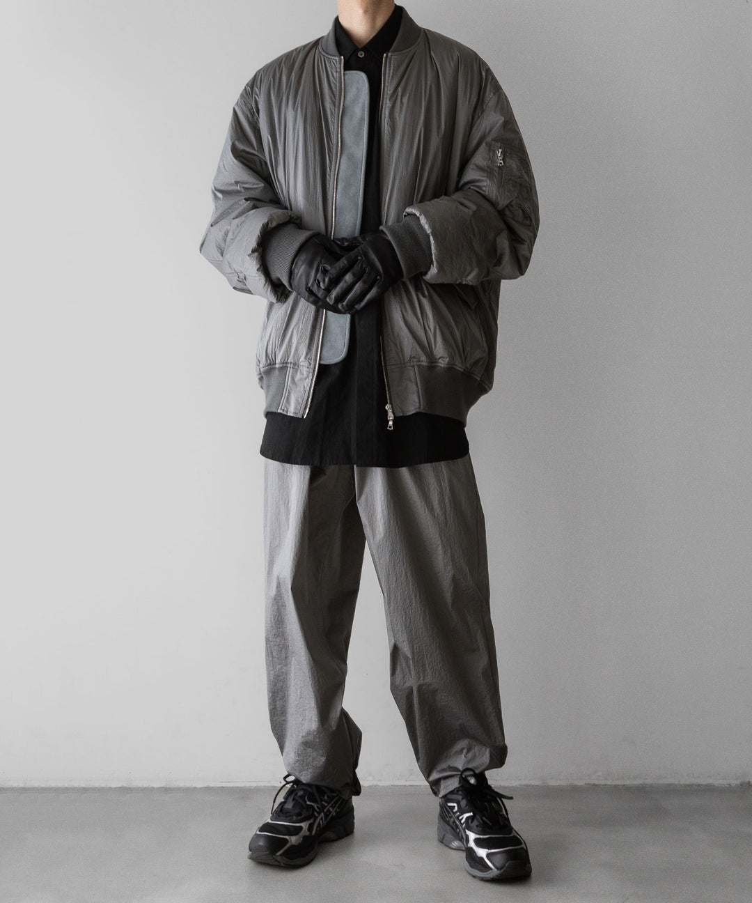 stein(シュタイン)の23AWコレクションWINDBREAKER EASY TROUSERSのSILVER 公式通販サイトsession福岡セレクトショップ
