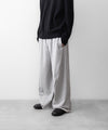 【KANEMASA PHIL.】36G HEATHER DRAPING PANTS - GRAY DYE