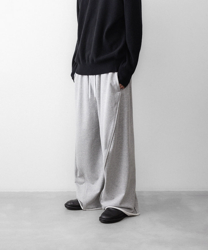 【KANEMASA PHIL.】36G HEATHER DRAPING PANTS - GRAY DYE