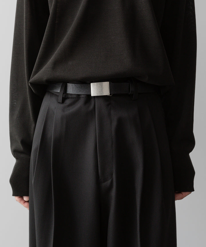 ssstein(シュタイン)の24AWコレクション LONG WIDE TROUSERS (2/90 WOOL GABARDINE) - DARK CHARCOAL 公式通販サイトsession福岡セレクトショップ