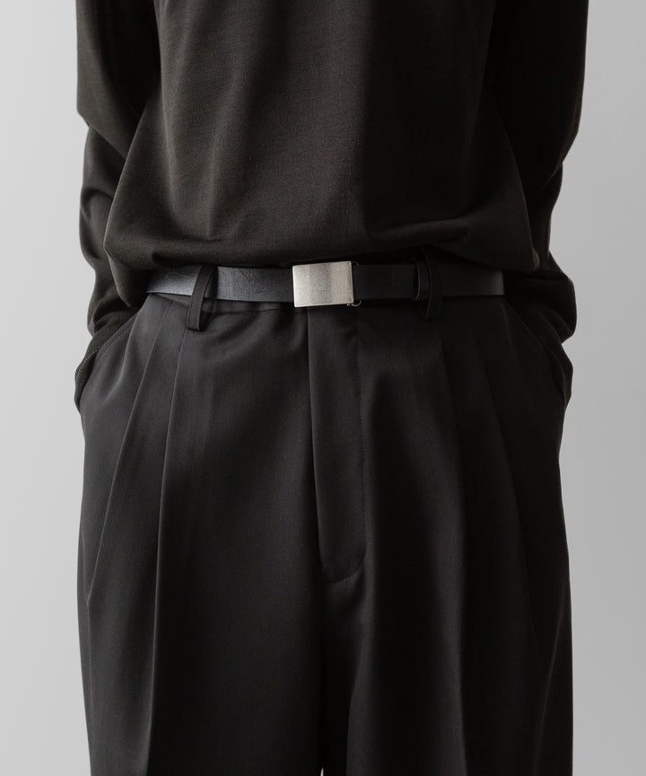 ssstein(シュタイン)の24AWコレクション LONG WIDE TROUSERS (2/90 WOOL GABARDINE) - DARK CHARCOAL 公式通販サイトsession福岡セレクトショップ