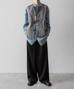 画像をギャラリービューアに読み込む, Fujimoto フジモトのWASHED OVER COTTON &amp; SILK SHIRT - DUST BLUEの公式通販サイトsession福岡セレクトショップ
