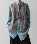 画像をギャラリービューアに読み込む, Fujimoto フジモトのWASHED OVER COTTON &amp; SILK SHIRT - DUST BLUEの公式通販サイトsession福岡セレクトショップ
