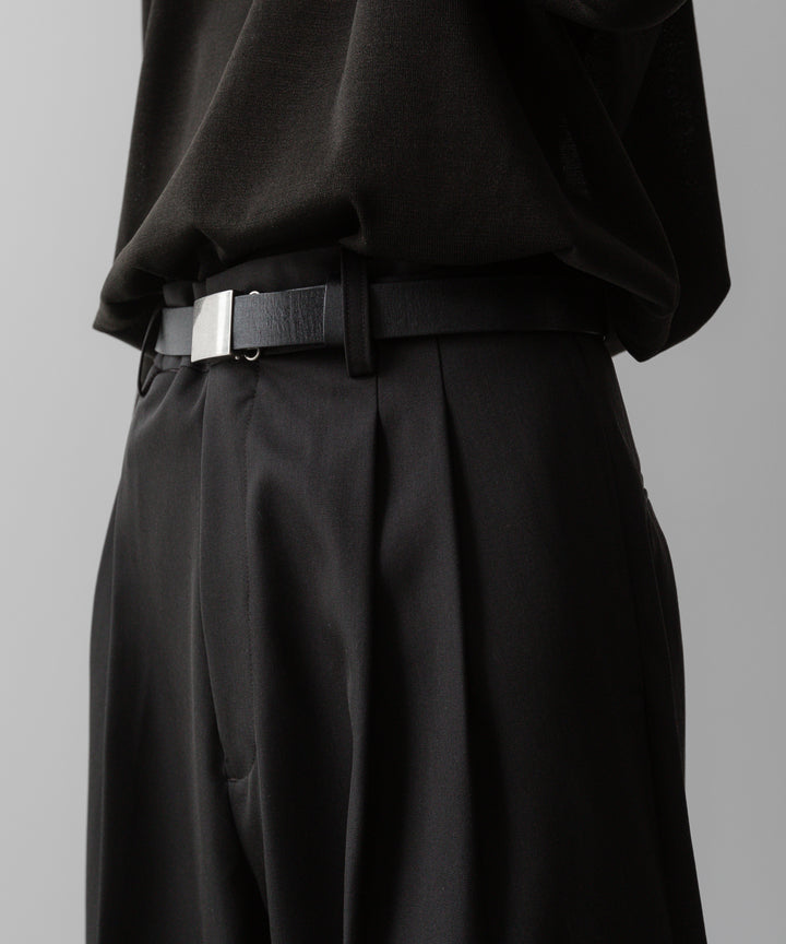 ssstein(シュタイン)の24AWコレクション LONG WIDE TROUSERS (2/90 WOOL GABARDINE) - DARK CHARCOAL 公式通販サイトsession福岡セレクトショップ