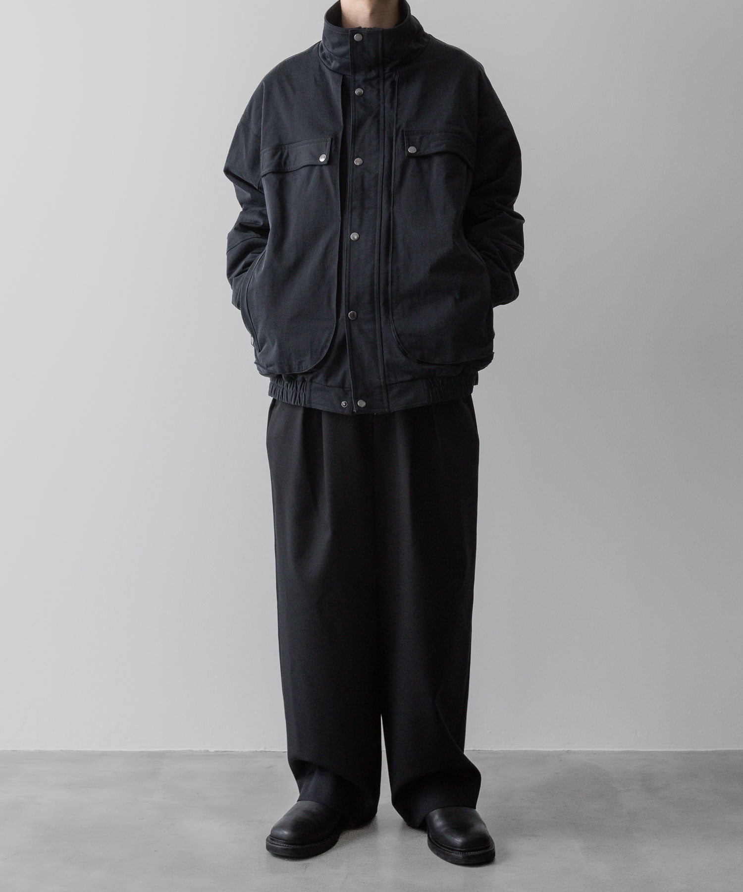 KANEMASA PHIL.-カネマサフィルの36G ECONYL SOLID TECH BLOUSONのBLACK公式通販サイトsession福岡セレクトショップ