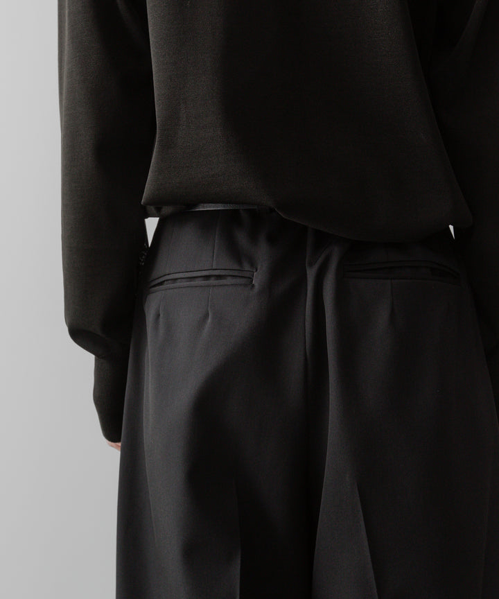 ssstein(シュタイン)の24AWコレクション LONG WIDE TROUSERS (2/90 WOOL GABARDINE) - DARK CHARCOAL 公式通販サイトsession福岡セレクトショップ