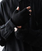 画像をギャラリービューアに読み込む, INTÉRIM インテリムのWOOL SILK CASHMERE DEAD STOCK YARN FINGERLESS GLOVESのBLACK 公式通販サイトsession福岡セレクトショップ
