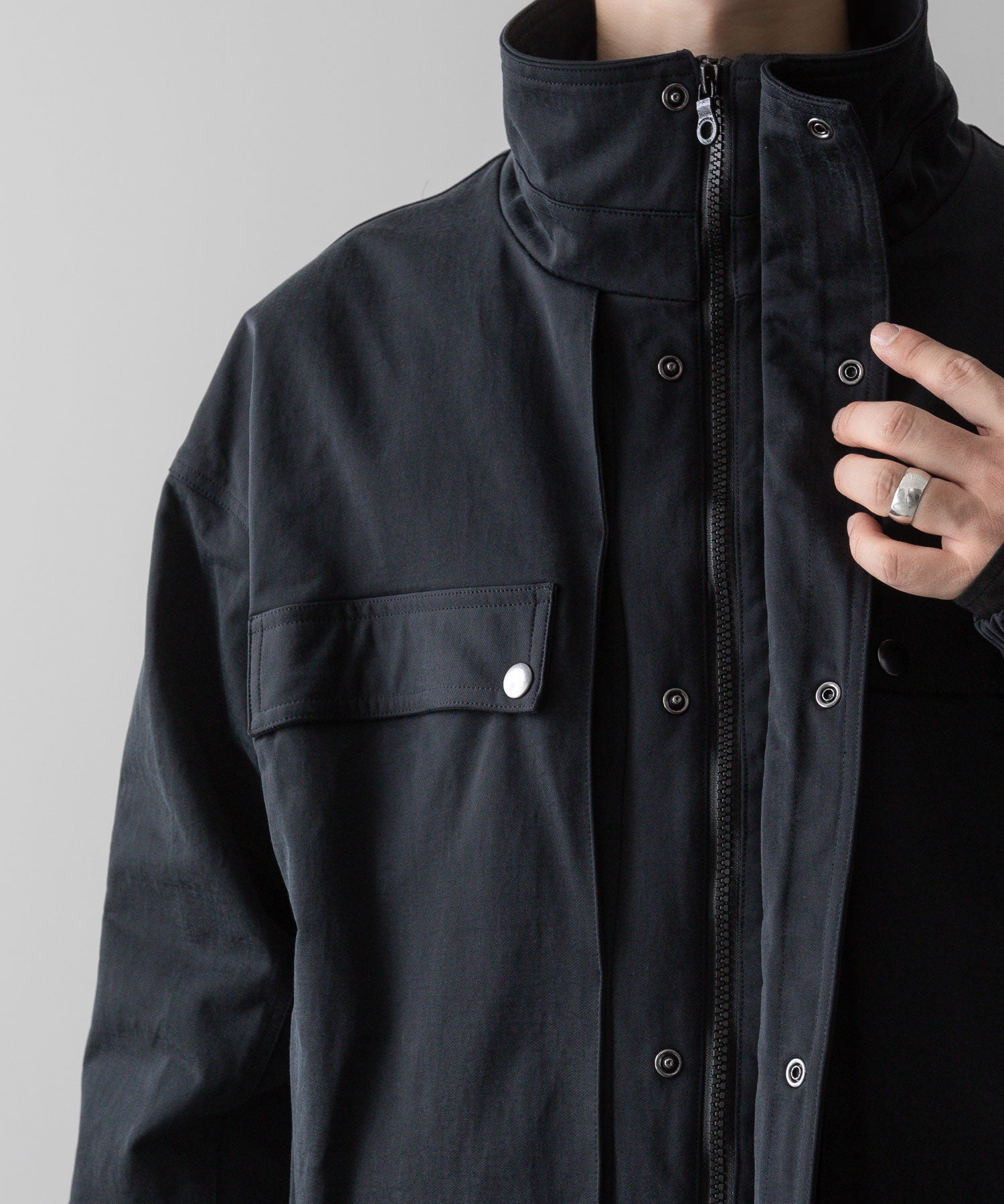 KANEMASA PHIL.-カネマサフィルの36G ECONYL SOLID TECH BLOUSONのBLACK公式通販サイトsession福岡セレクトショップ