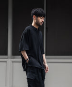 画像をギャラリービューアに読み込む, INTÉRIM - インテリムのEXTRA FINE MERINO WOOL JERSEY HYPER BIG SKIPPER SHIRTのBLACK公式通販サイトsession福岡セレクトショップ
