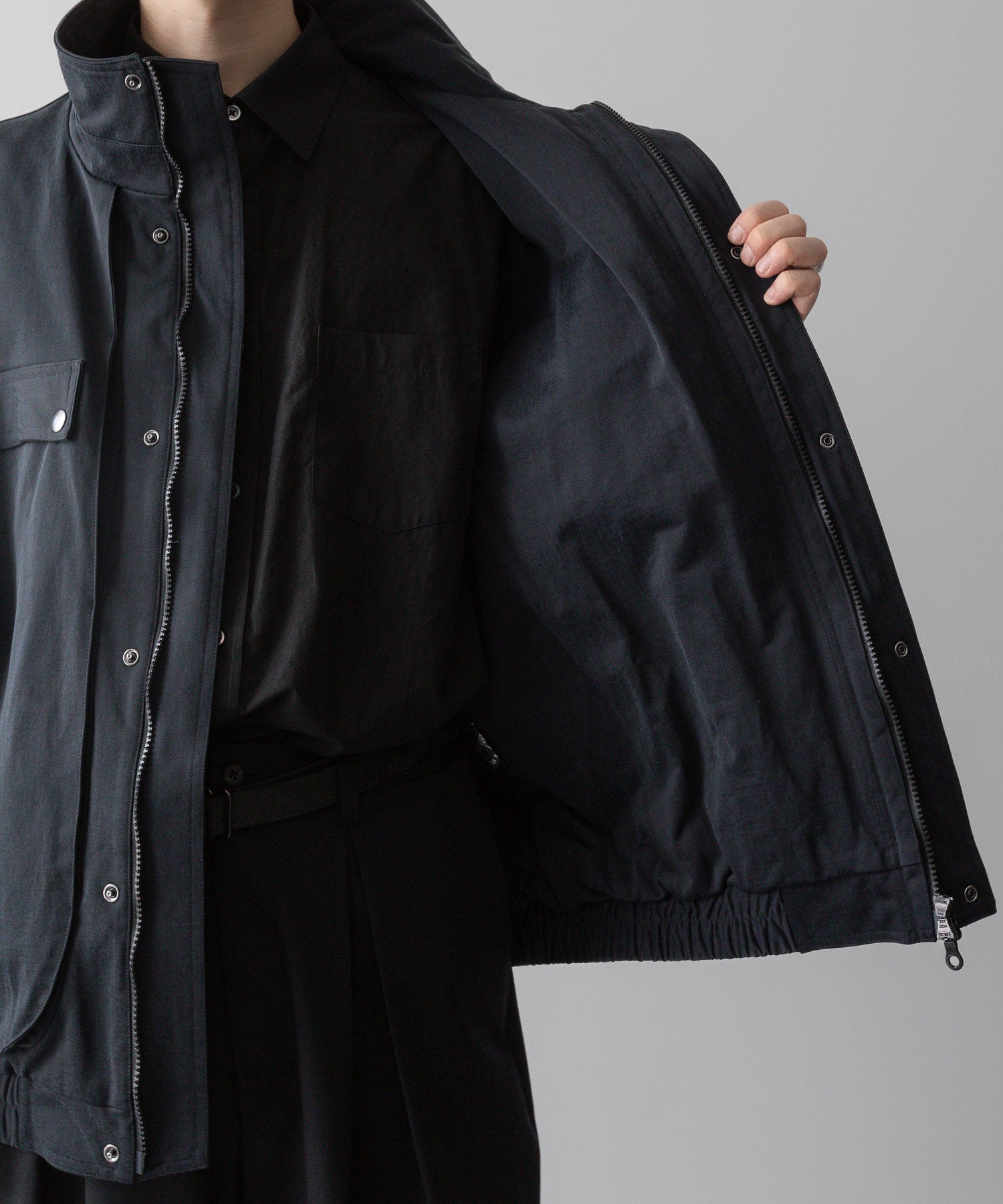 KANEMASA PHIL.-カネマサフィルの36G ECONYL SOLID TECH BLOUSONのBLACK公式通販サイトsession福岡セレクトショップ