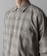 画像をギャラリービューアに読み込む, ssstein(シュタイン)のC/R CHECK OVERSIZED DOWN PAT SHIRT - TAUPE×GREY OMBREの公式通販サイトsession福岡セレクトショップ
