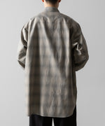 画像をギャラリービューアに読み込む, ssstein(シュタイン)のC/R CHECK OVERSIZED DOWN PAT SHIRT - TAUPE×GREY OMBREの公式通販サイトsession福岡セレクトショップ
