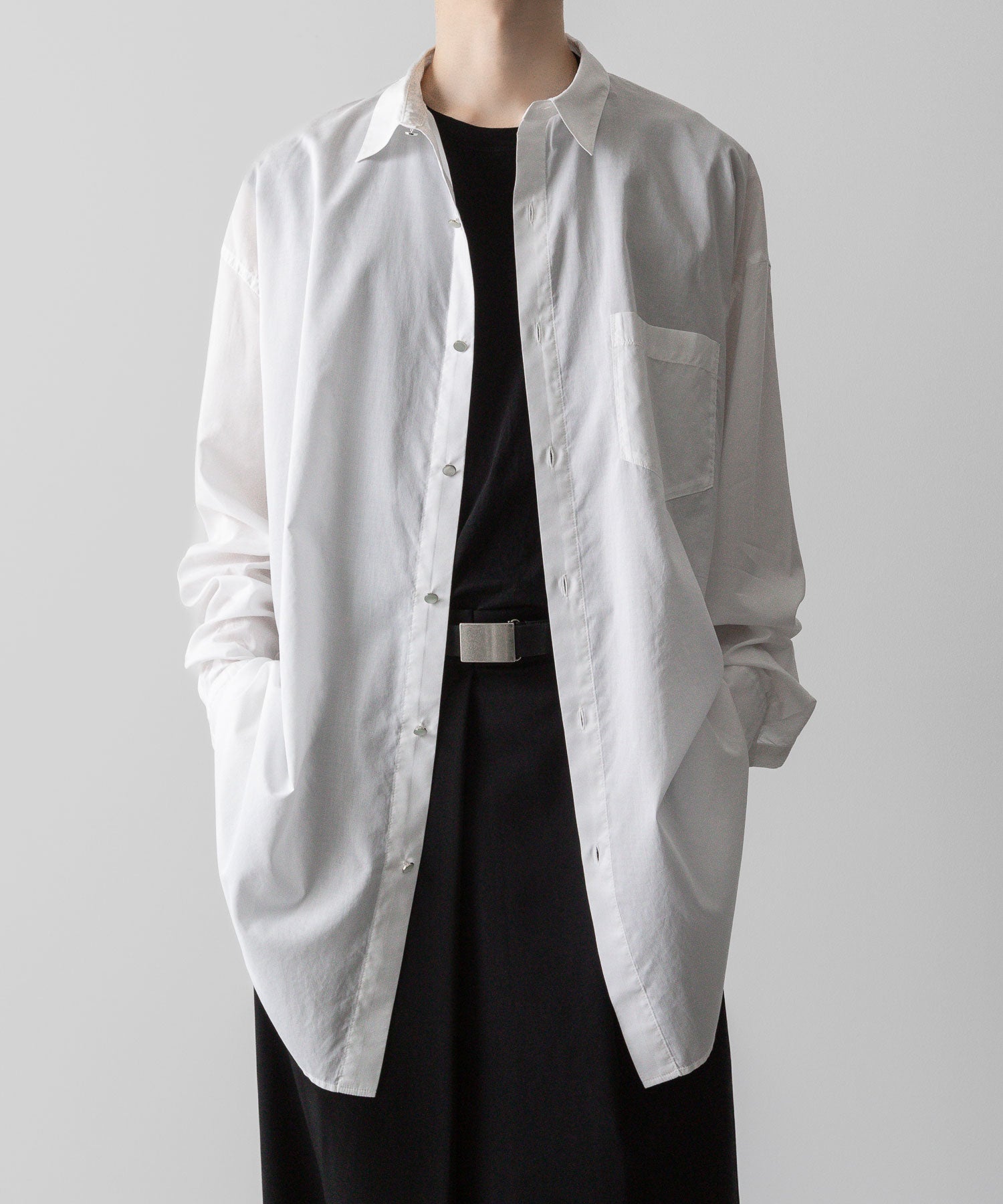 Fujimoto フジモトのWASHED OVER COTTON & SILK SHIRT - WHITEの公式通販サイトsession福岡セレクトショップ