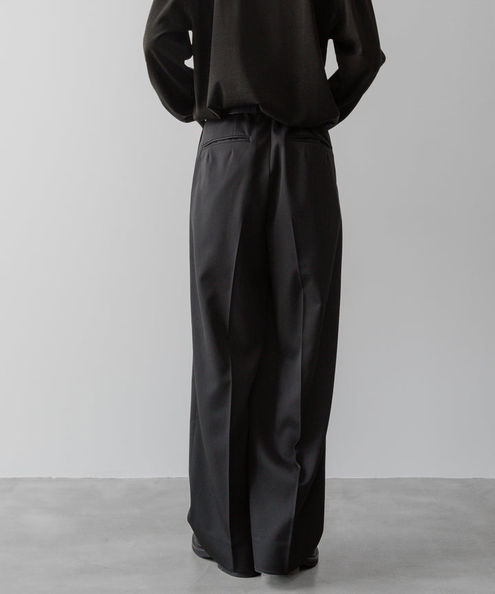 ssstein(シュタイン)の24AWコレクション LONG WIDE TROUSERS (2/90 WOOL GABARDINE) - DARK CHARCOAL 公式通販サイトsession福岡セレクトショップ
