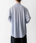 画像をギャラリービューアに読み込む, KANEMASA PHIL. カネマサフィルの46G STRIPE MODEST SHIRTのSAX BLACK公式通販session福岡セレクトショップ
