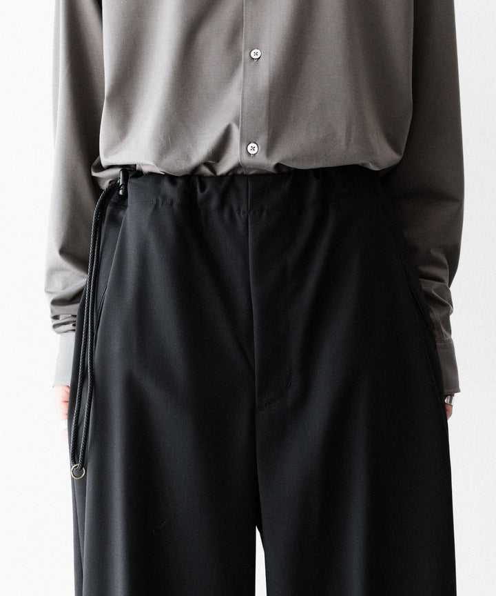 ANTHEM A-アンセムエーのWASHABLE WOOL NO-BRAINER PANTSのBLACK