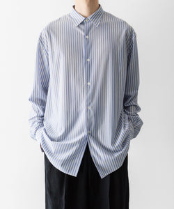 KANEMASA PHIL.】46G STRIPE MODEST SHIRT - SAX BLACK | 公式通販